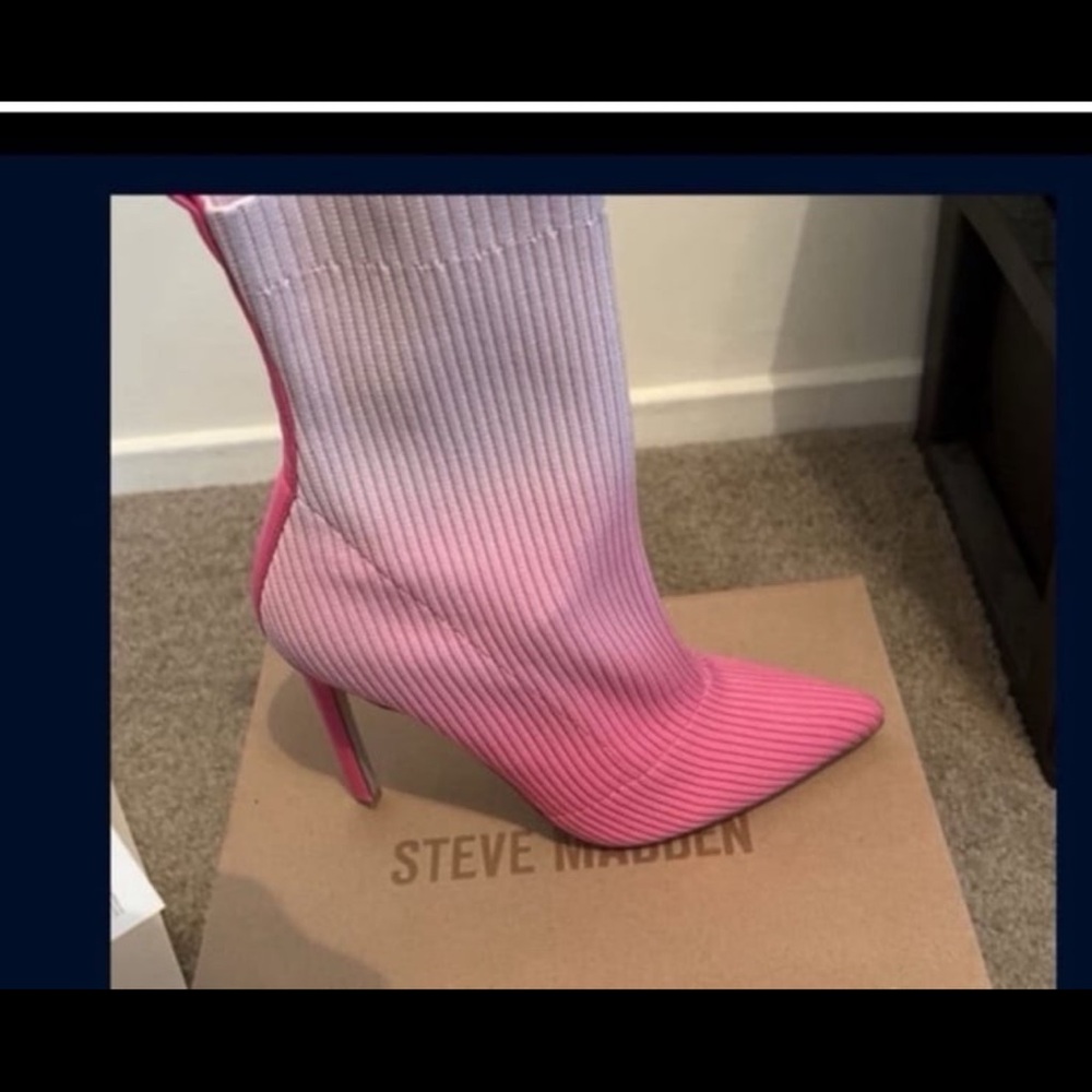 Steve Madden Gradient Pink Heeled Boots